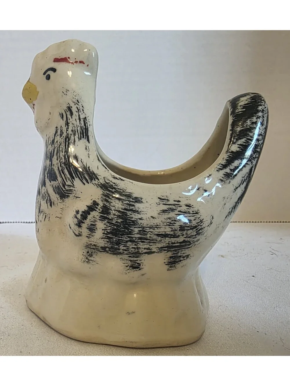 Vintage Ceramic Chicken and Rooster Cream & Sugar Set.  Made in Japan